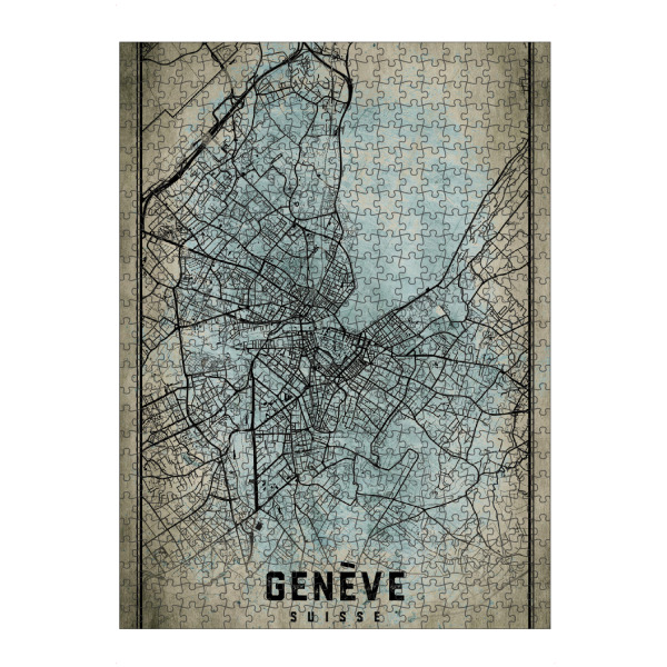 artboxONE Puzzle "Genf Vintage" artboxONE - Städte,Kartografie