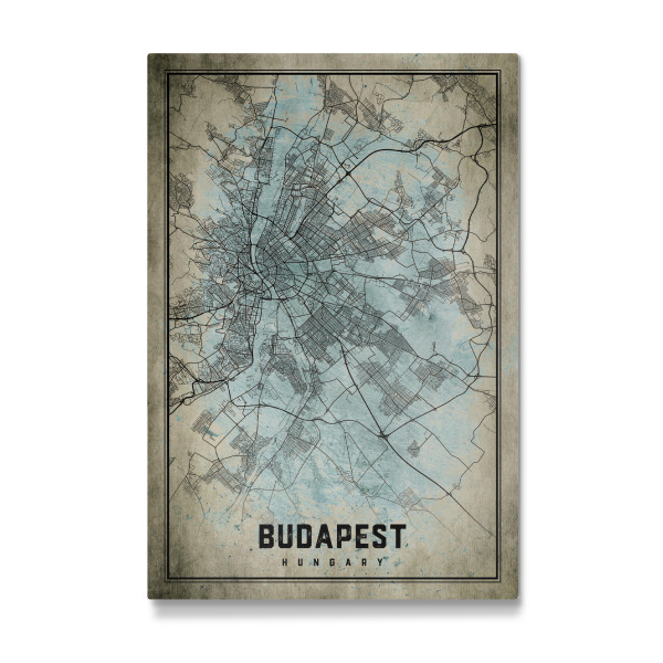 Galerie-Print "Budapest Retro Map" 30x20 cm artboxONE
