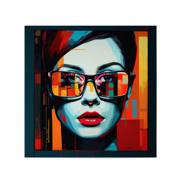 Poster 20x20 cm "SPIEGEL – REFLEXION DER FARBE" artboxONE - Abstrakt,Fashion,Für Mama - Spiegel,Frau,Kunst,Popart,Reflexion,Farben
