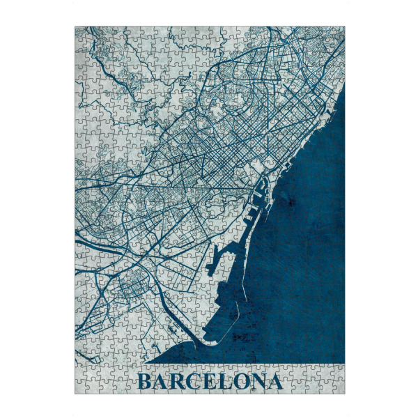 artboxONE Puzzle "Vintage City Map Barcelona" artboxONE - Städte / Barcelona,Kartografie