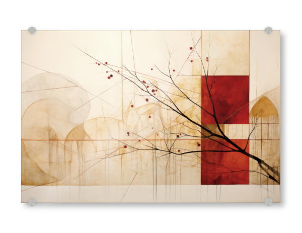 Acrylglasbild "Geometrische Kunst HERBST Downtown" artboxONE - Natur,Abstrakt