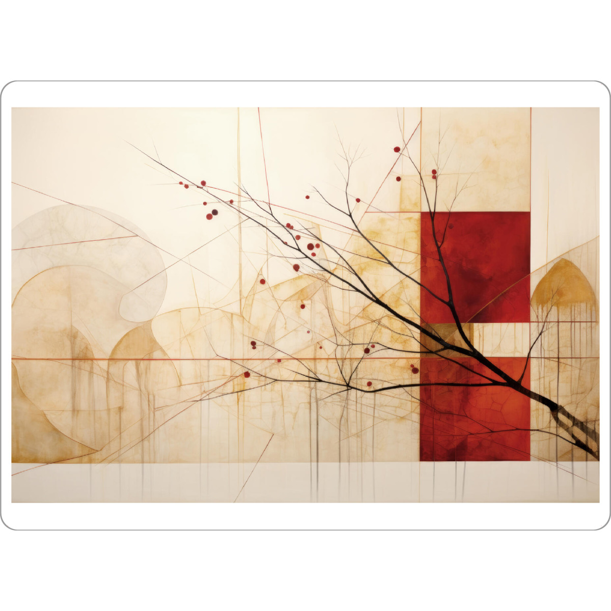 Tischset "Geometrische Kunst HERBST Downtown" artboxONE - Natur,Abstrakt