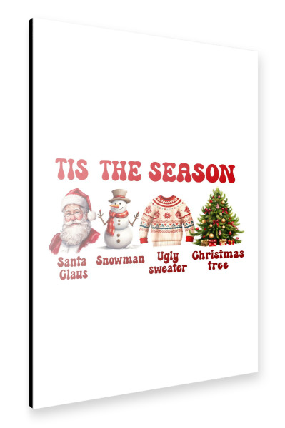 Alu-Dibond "Weihnachten ist die Jahreszeit" 30x20 cm artboxONE