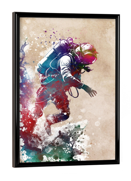 Poster mit schwarzem Rahmen "Sporttauchen Kunst A" artboxONE - Sport,Sport / Motivation - Gerätetauchen,Gerätetauchen,Tauchen,Sport,Schwimmen