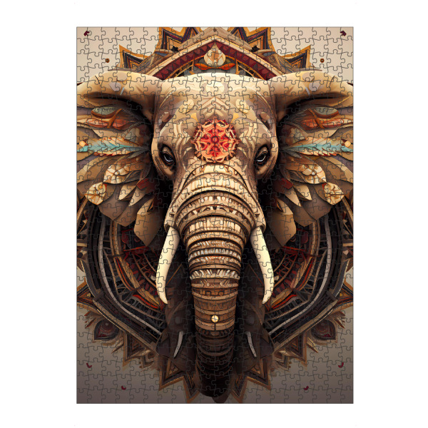 Puzzle Ravensburger "Mandala Tiere Elefant 2" artboxONE - Natur,Tiere,Abstrakt