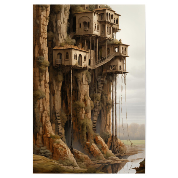 Poster 30x20 cm "Architektur in der Natur" artboxONE - Natur,Reise,Architektur - Natur,Landschaft,Reise,Architektur,Gebäude,Surreal,Bäume