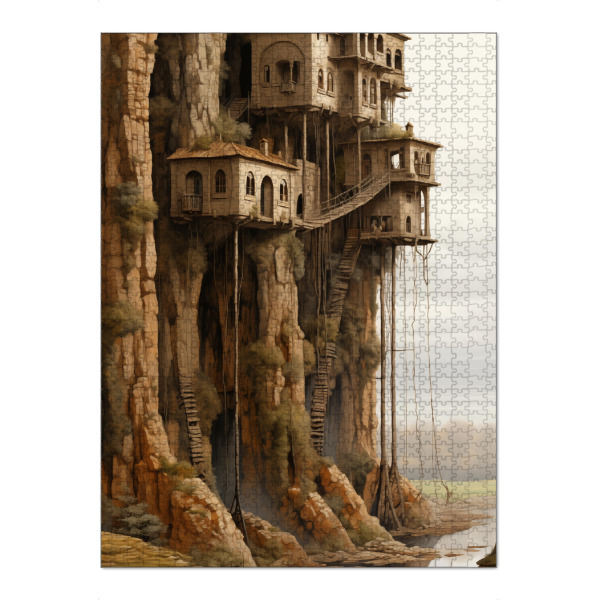 Puzzle Ravensburger "Architektur in der Natur" artboxONE - Natur,Reise,Architektur - Natur,Landschaft,Reise,Architektur,Gebäude,Surreal,Bäume