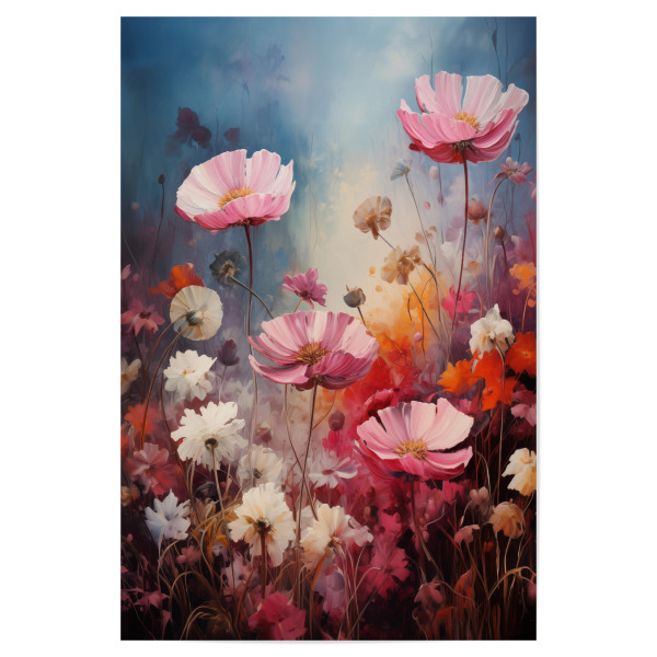 Poster "Blumentraum" artboxONE - Natur,Floral - Blumen,Floral,Natur,Botanisch,Pflanzen,Bunt,Rose,Blumenwiese