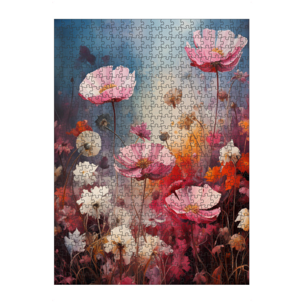 Puzzle Ravensburger "Blumentraum" artboxONE - Natur,Floral - Blumen,Floral,Natur,Botanisch,Pflanzen,Bunt,Rose,Blumenwiese - Bild blumen