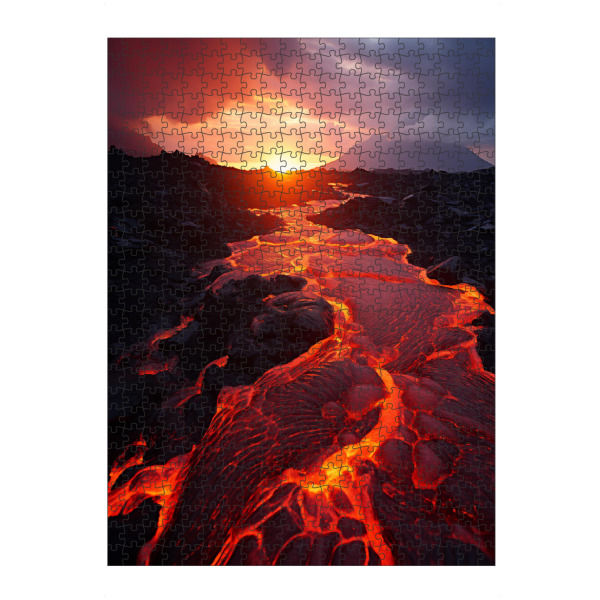 artboxONE Puzzle "Vulkanausbruch" artboxONE - Natur,Reise - Vulkan,Krater,Lava,Hitze,Feuer,Berge,Natur,Reise,Himmel,Wolken - Bild vulkan