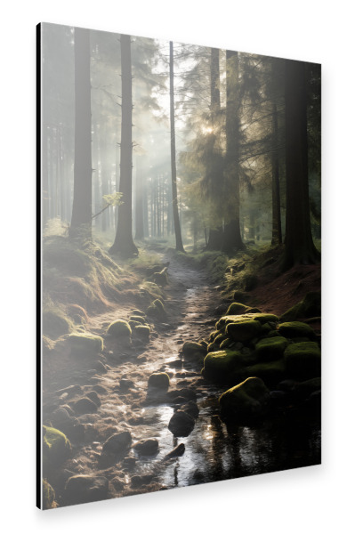Alu-Dibond "Mystische Waldlandschaft" 75x50 cm artboxONE