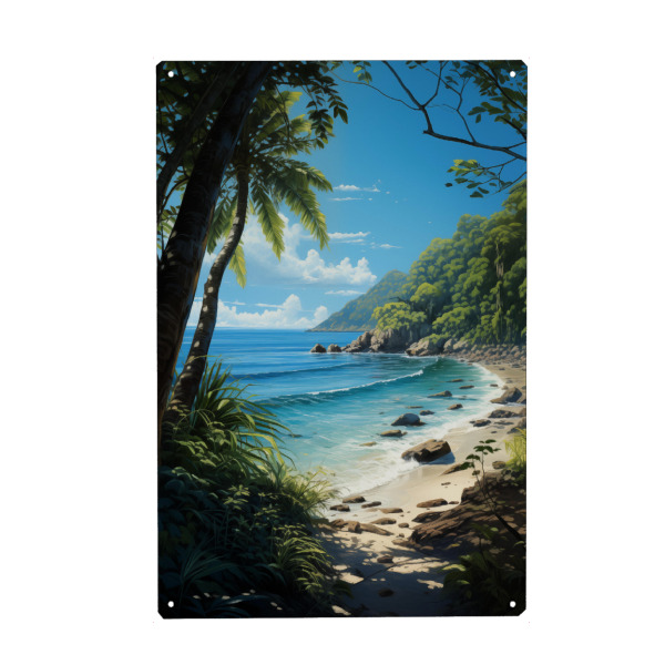 Metall Poster "Paradiesische Landschaft" artboxONE - Natur,Reise,Reise / Strand und Meer