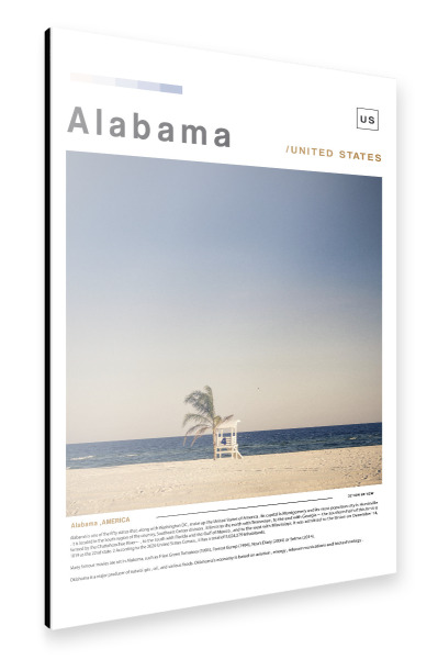 Alu-Dibond "Cover der Alabama-Zeitung" 30x20 cm artboxONE