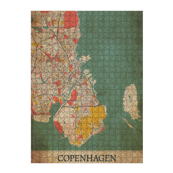 artboxONE Puzzle "Vintage City Kopenhagen" artboxONE - Städte / København,Kartografie