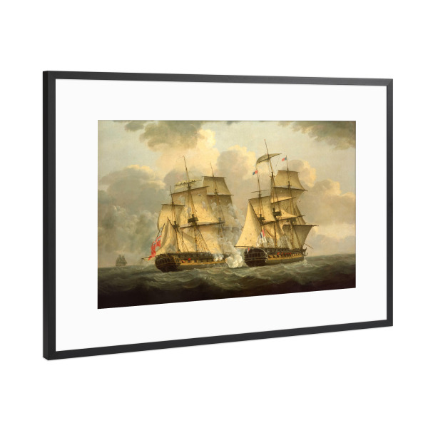 Poster mit Rahmen Schwarz (Metallic) "Seeschlacht - Thomas Elliott" artboxONE - Menschen,Reise / Strand und Meer,Männer