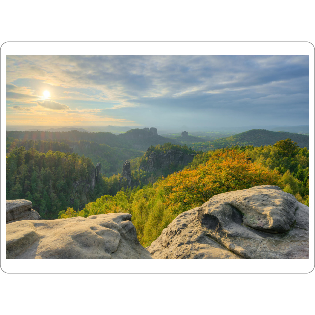 Tischset "Sächsische Schweiz Carolaaussicht" artboxONE - Natur,Reise,Reise / Länder