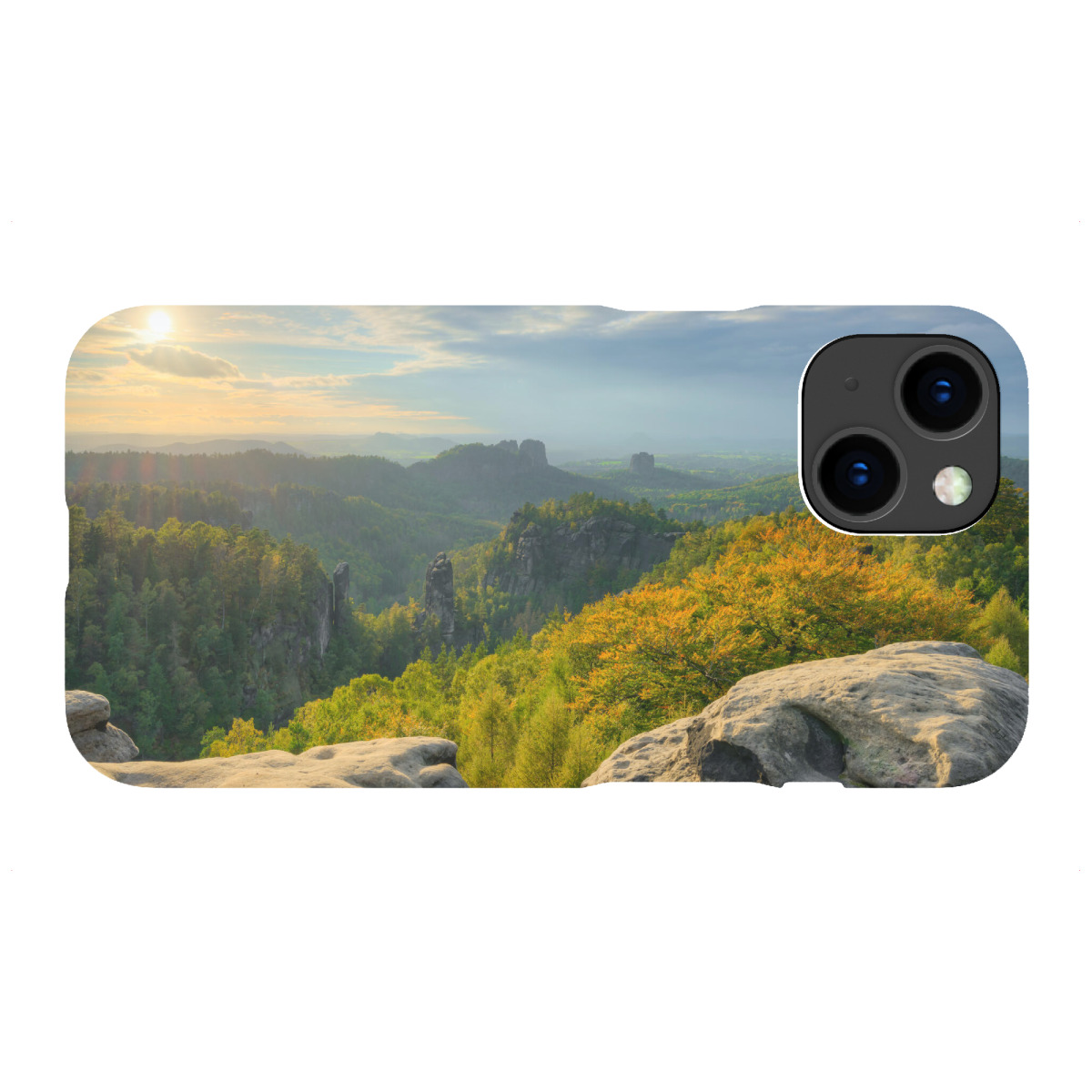 "Sächsische Schweiz Carolaaussicht"für iPhone - Premium-Case Handyhülle artboxONE
