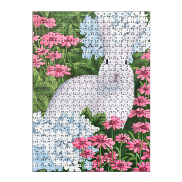 artboxONE Puzzle "Kaninchen im Blumengarten" artboxONE - Floral,Tiere