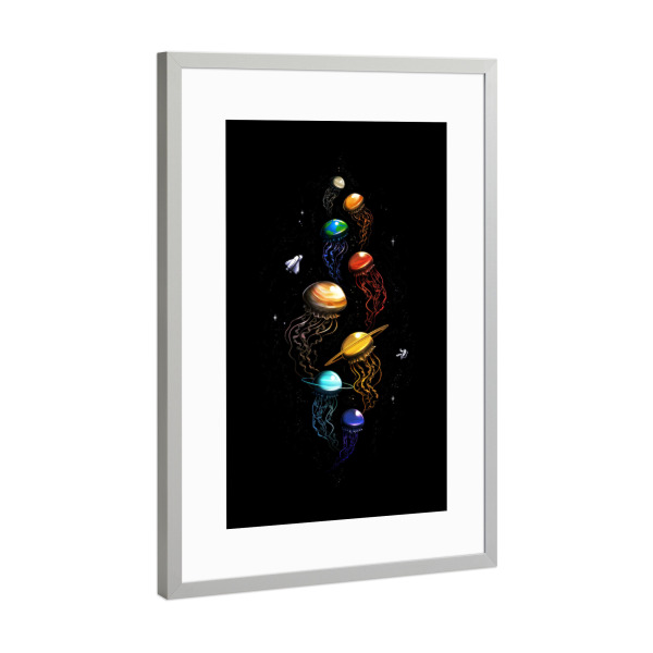 Poster mit Rahmen Silber "Universum-Meer" artboxONE - Natur,Galaxy
