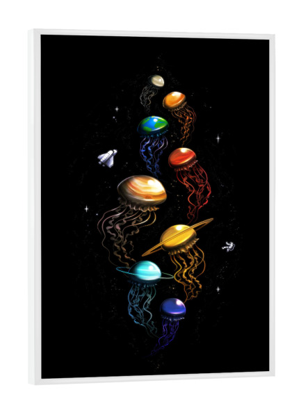Poster mit weißem Rahmen "Universum-Meer" artboxONE - Natur,Galaxy