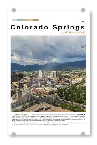 Acrylglasbild "Cover der Zeitung Colorado Springs" artboxONE - Städte,Architektur