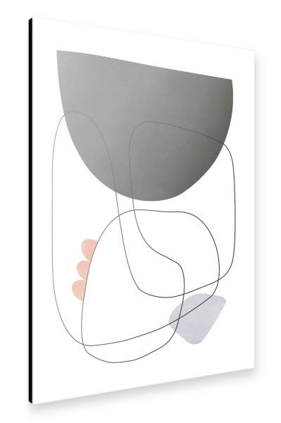 Alu-Dibond "Linien und Formen A" 30x20 cm artboxONE