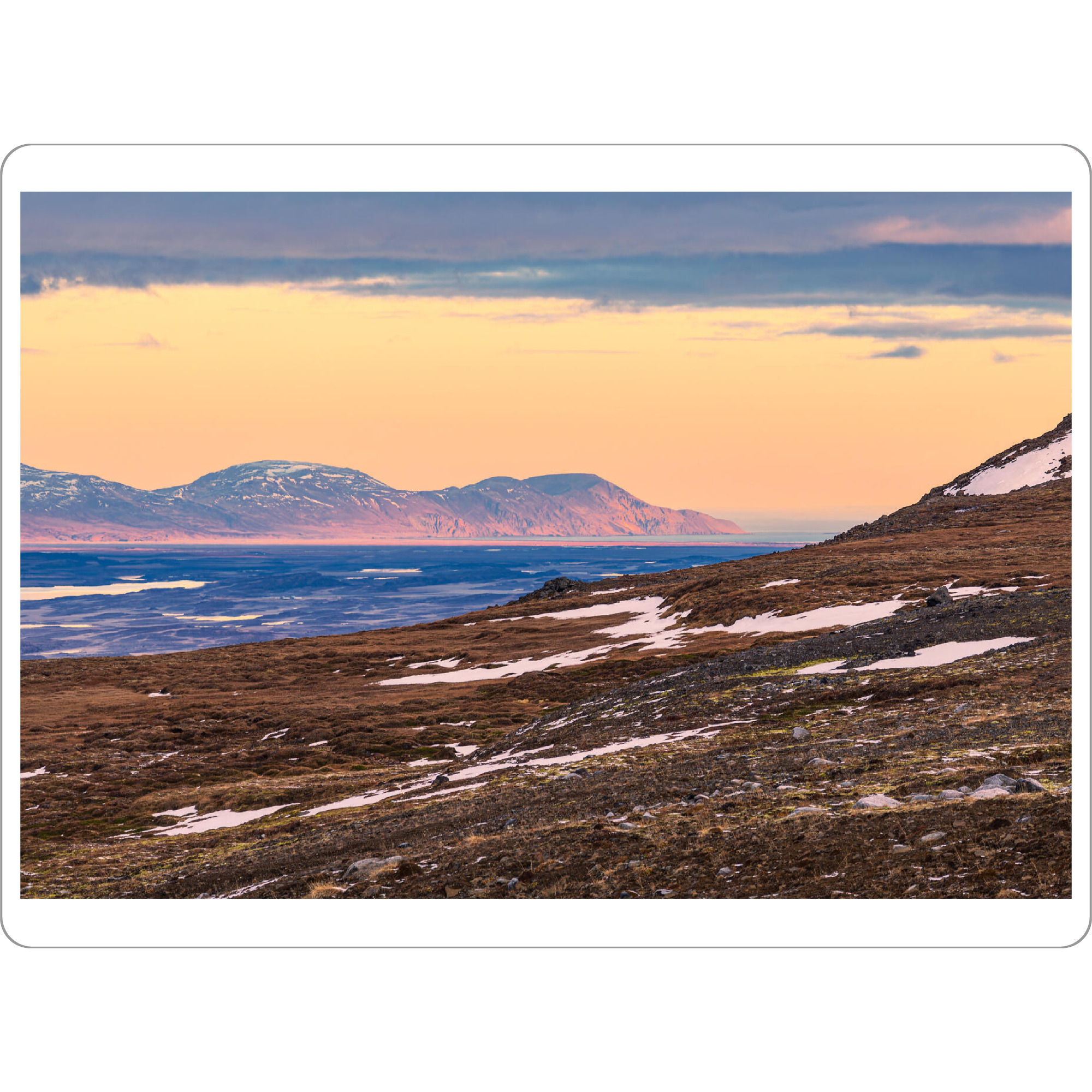 Tischset "Schneebedeckte Berge in Island" artboxONE - Natur,Reise,Reise / Länder