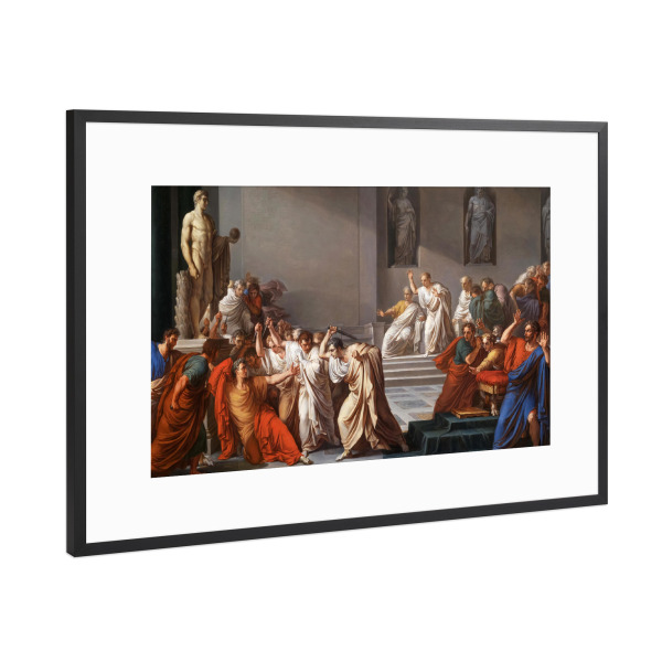 Poster mit Rahmen Schwarz (Metallic) "Der Tod von Julius Cäsar" artboxONE - Menschen,Städte / Rom,Männer