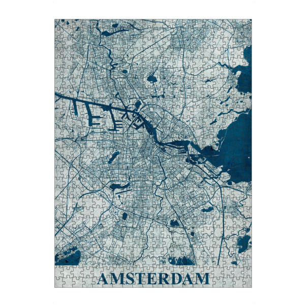 Puzzle Ravensburger "Vintage City Map von Amsterdam" artboxONE - Städte / Amsterdam,Kartografie