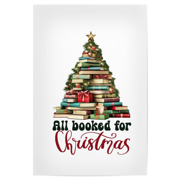 Poster "Alles für Weihnachten gebucht" artboxONE - Fashion,Weihnachten,Buchstaben,Festivals,Lustig