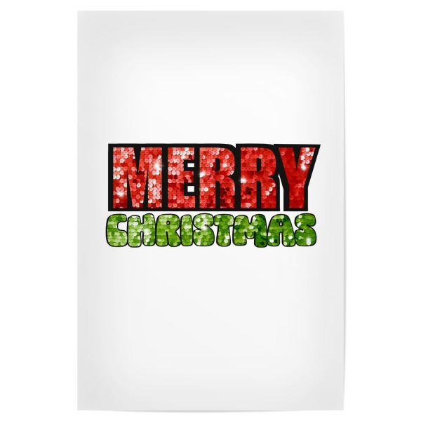 Poster "Frohe Weihnachten-Glitzer" artboxONE - Abstrakt,Weihnachten,Buchstaben,Lustig