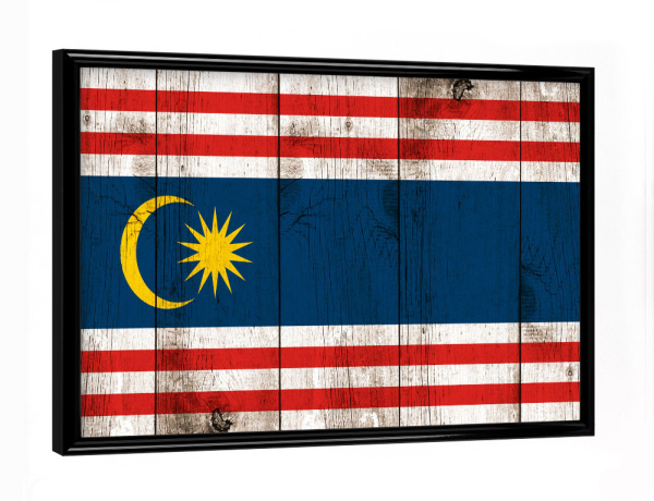 Poster mit schwarzem Rahmen "Kula Lumpur Flag" artboxONE - Städte,Reise,Reise / Asien,Reise / Länder,Städte / Weitere