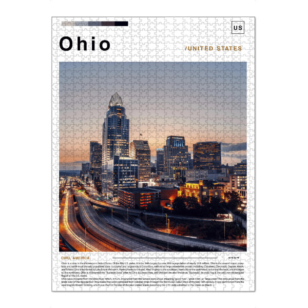 Puzzle Ravensburger "Ohio-Zeitungscover" artboxONE - Städte,Architektur