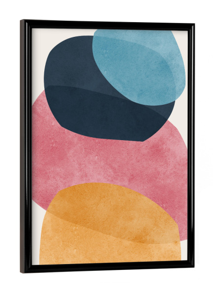 Poster mit schwarzem Rahmen "Colorful shapes A" artboxONE - Abstrakt,Geometrie