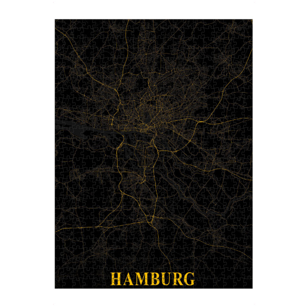 Puzzle Ravensburger "Citymap Hamburg" artboxONE - Städte / Hamburg,Kartografie