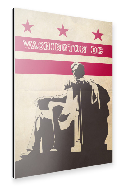 Alu-Dibond "Lincoln Memorial retro" 30x20 cm artboxONE