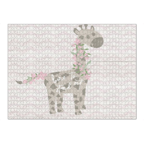 Puzzle Ravensburger "Eine Blumengiraffe" artboxONE - Typografie,Für Kinder,Tiere - Giraffe,Blumen,Kinder,Kind,Kinder - Bild giraffe