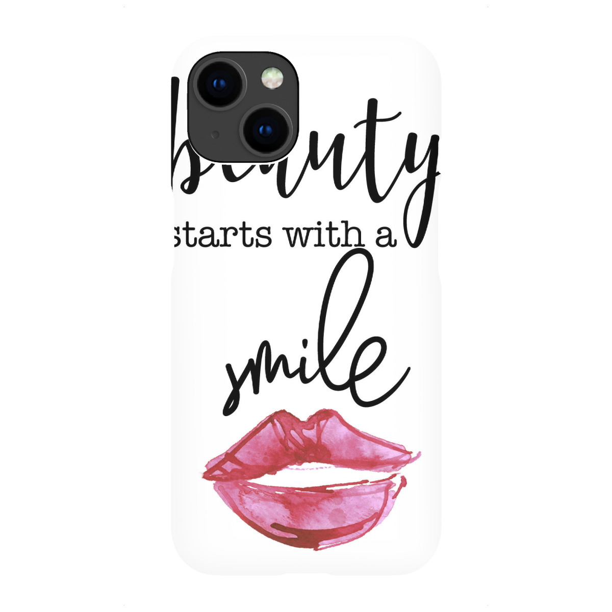 iPhone "Beauty Starts With A Smile" Premium-Case Handyhülle artboxONE