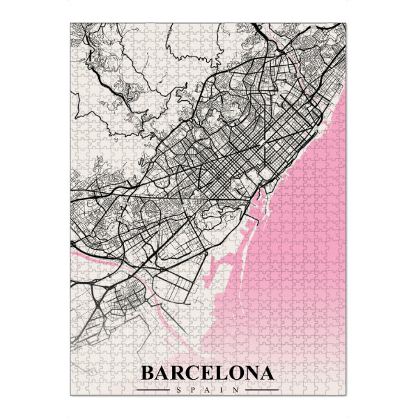 Puzzle Ravensburger "Barça CityMap" artboxONE - Städte / Barcelona,Kartografie