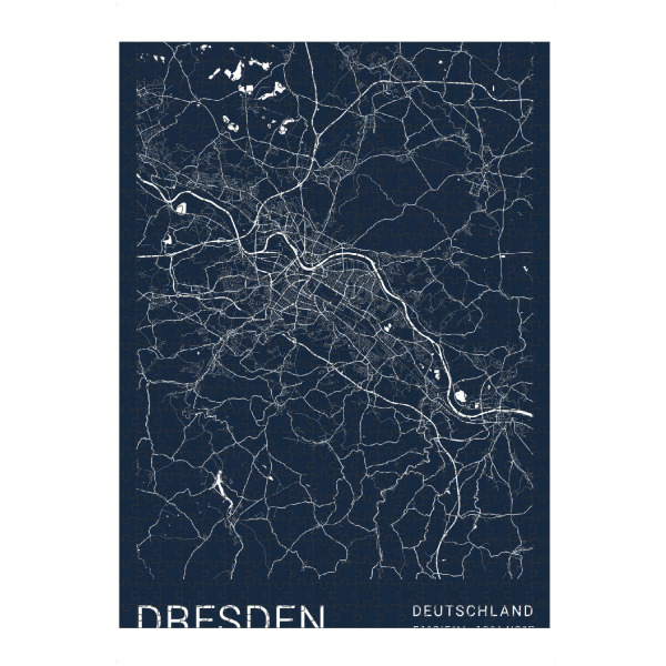 artboxONE Puzzle "Dresdner City Map" artboxONE - Städte / Dresden,Kartografie