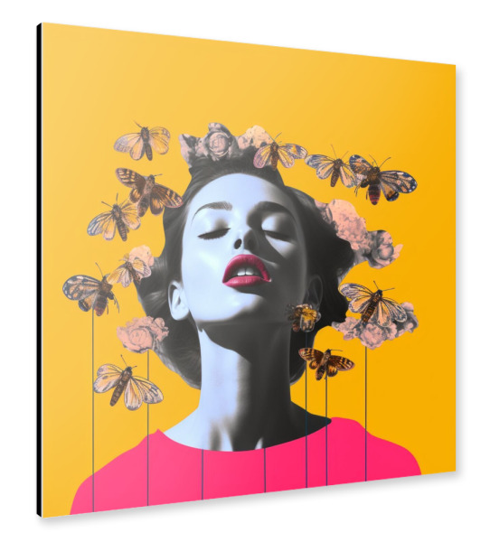 Alu-Dibond "ORANGE FITNESS" 30x30 cm artboxONE