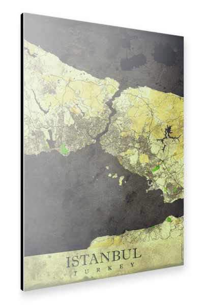 Alu-Dibond "Istanbul Vintage City Map" 30x20 cm artboxONE