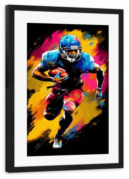 Poster mit Rahmen schwarz "AF (NFL) Colorful (matart)" artboxONE - Sport
