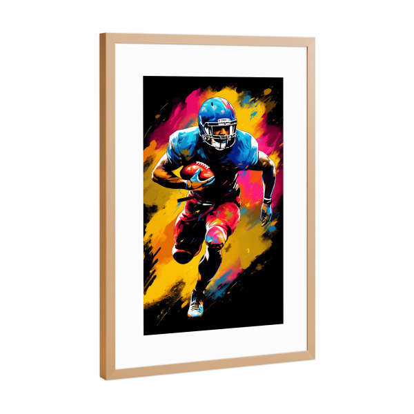 Poster mit Rahmen Kupfer "AF (NFL) Colorful (matart)" artboxONE - Sport