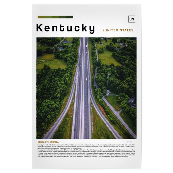 Poster "Titelseite - Zeitung aus Kentucky" artboxONE - Städte,Architektur