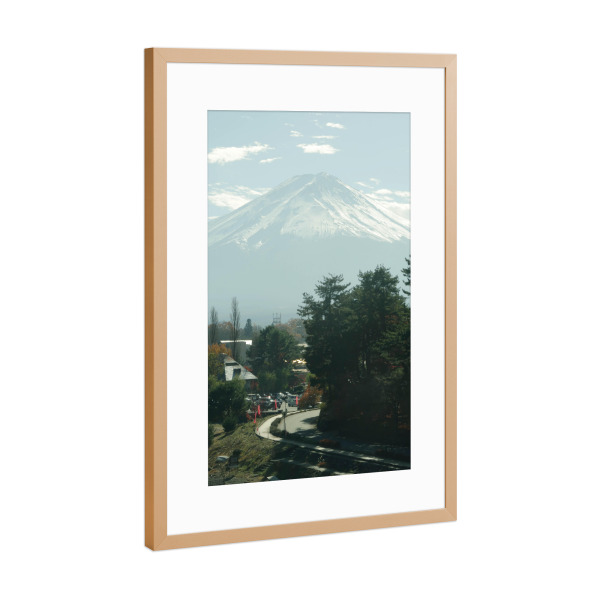 Poster mit Rahmen Kupfer "Berg Fuji - Japan" artboxONE - Natur,Reise,Reise / Asien,Städte / Tokio - Fuji,Japan,Reiseplakat,Reise,Länder,Städte,Natur