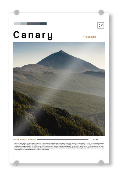 Acrylglasbild "Kanarisches Zeitungscover" artboxONE - Städte,Natur,Reise