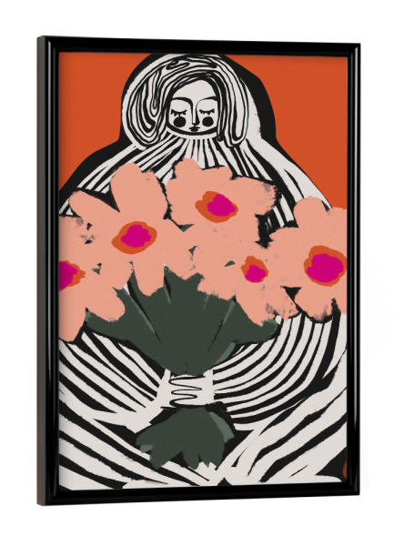 Poster mit schwarzem Rahmen "My Lovely Flowers" artboxONE - Abstrakt,Menschen,Für Mama