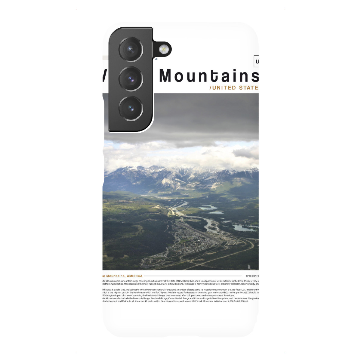 "Titelseite „White Mountains“"für Samsung Galaxy - Premium-Case Handyhülle artboxONE