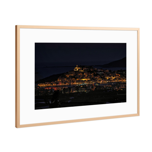 Poster mit Rahmen Kupfer "Ibiza Stadt" artboxONE - Reise,Architektur,Reise / Strand und Meer